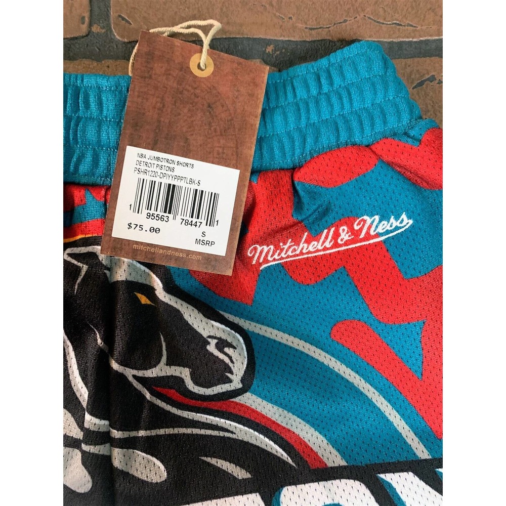 DETROIT PISTONS Mitchell‎ & Ness Basketball Shorts~New~ S-2XL - Picture 5 of 5